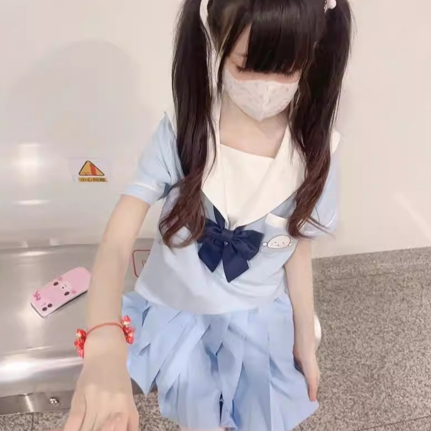 Japanese Kindergarten JK Uniform | Original Cute Seal Sailor Suit Set | Women’s Summer Academy Style Student "Diary" Costume C066 party X party
