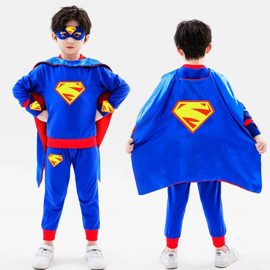 Superman Cape Outfit – Children’s Boys Hoodie Set, Spring/Autumn Halloween Cosplay | DC020 party X party
