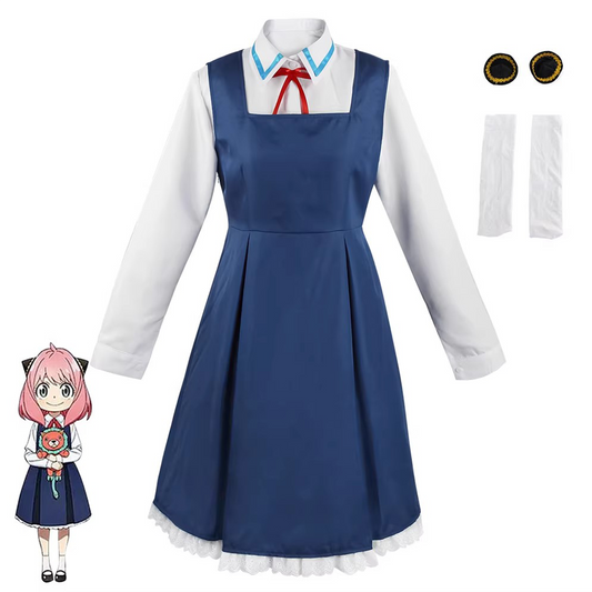 Spy x Family Cosplay Costume / Thorn Princess Anya Blue Version Cosplay Outfit SF004 party X party