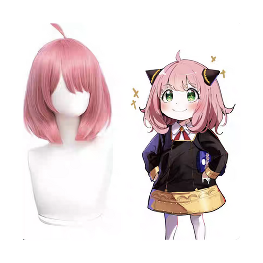 Spy x Family Anya Pink Cosplay Wig – Soft Anime Wig with Hair Net SF010 party X party