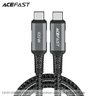 ACEFAST - C4-03 USB-C to USB-C 100W 2M Aluminum Charging Cable-Dark Sky Gray LP-227 - party X party