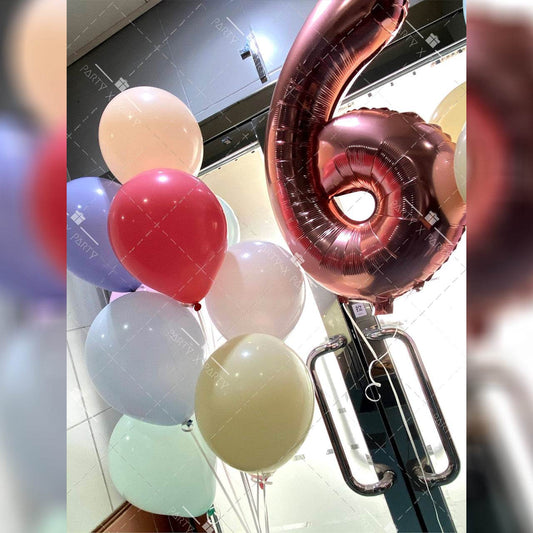 32-Inch Number Balloon + Balloon Bundle Set--B134-8 - party X party