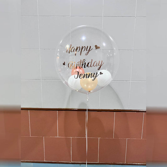24″ Japanese Crystal Balloon (Custom Printed) + Small Balloon Bundle – B134-3 - party X party
