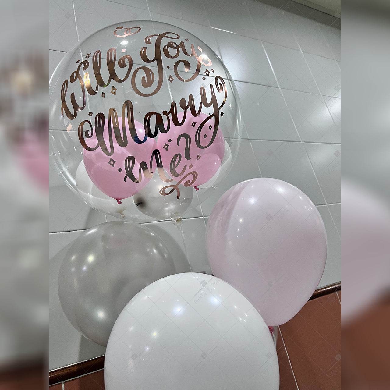 Japanese Crystal & Rubber Balloon Bundle Set – Custom-Printed, Three Sizes – B134-15 - party X party
