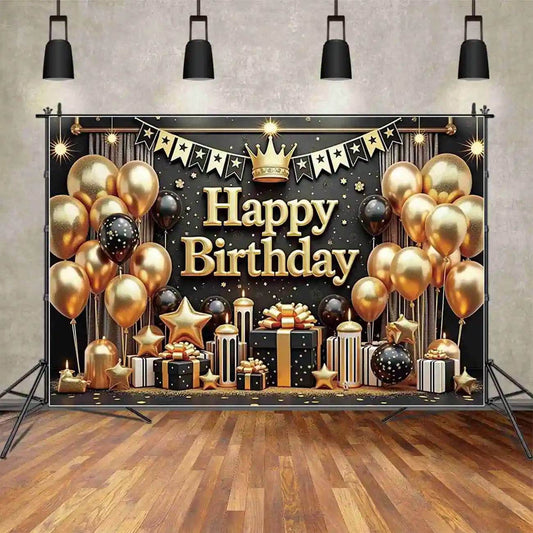 Personalized Birthday Backdrop – Multiple Sizes-TB‑082 - party X party