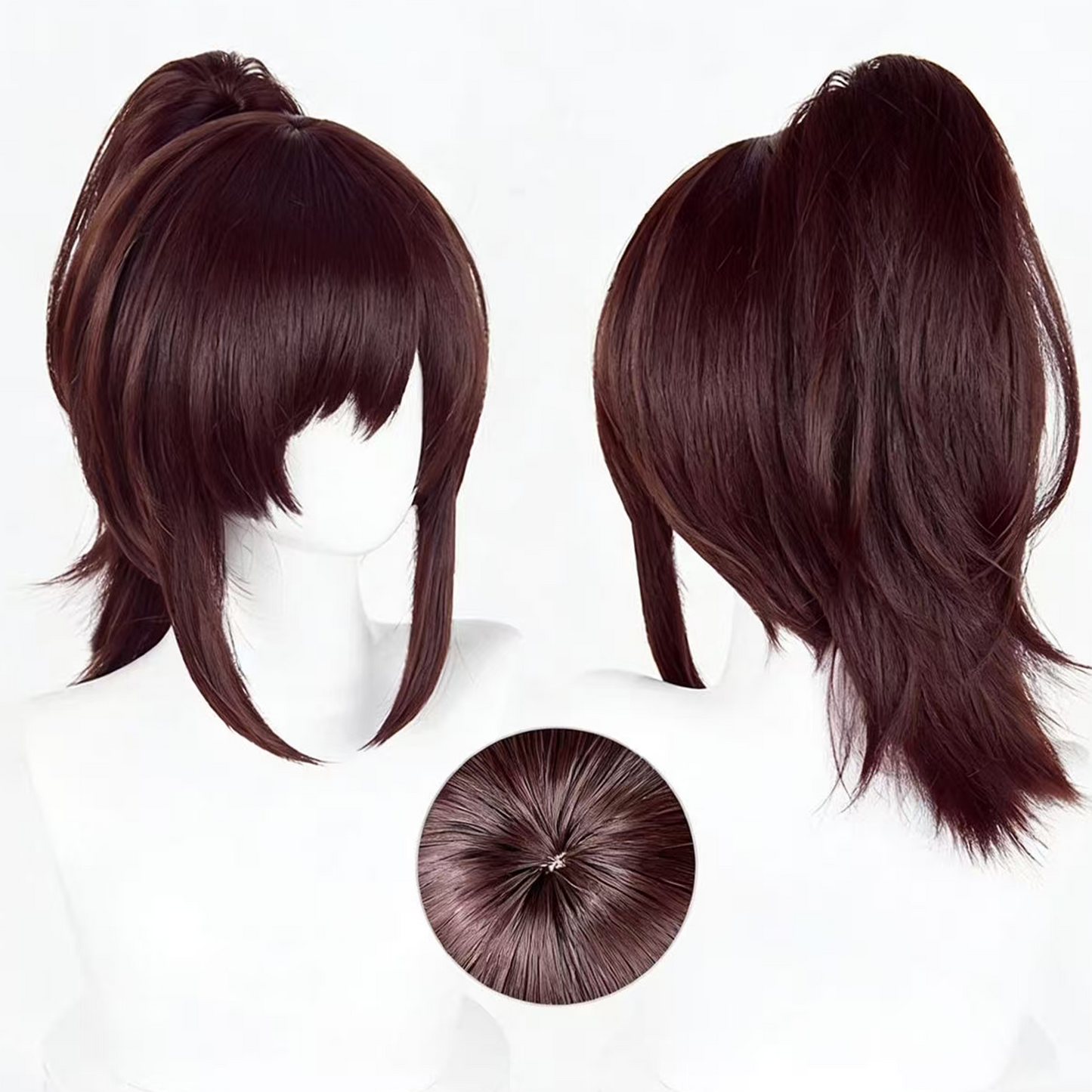 Levi Ackerman Captain Cosplay Wig Teased Crown Natural Black Brown Anime Wig – AOT018 party X party