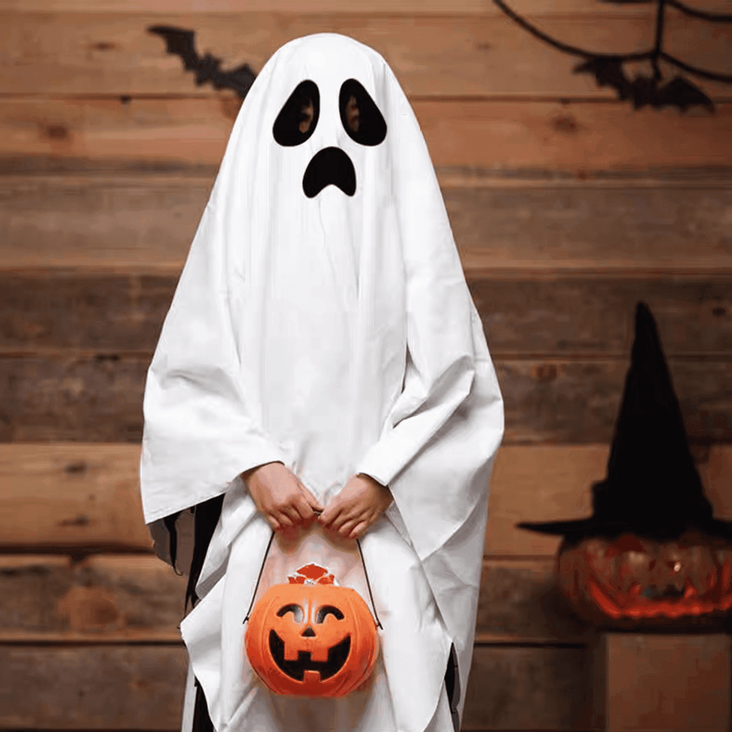 Cute & Friendly Classic Ghost Costume – Spooky and Simple Halloween Outfit for girl - party X party