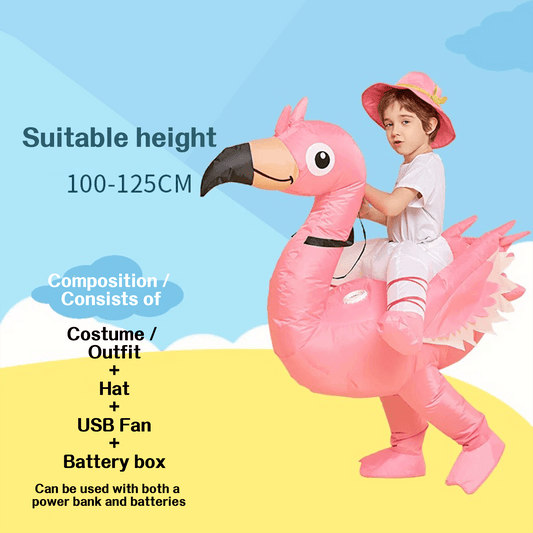 Inflatable Flamingo Costume – Fun & Eye-Catching Halloween Outfit for Kids & Adults - party X party