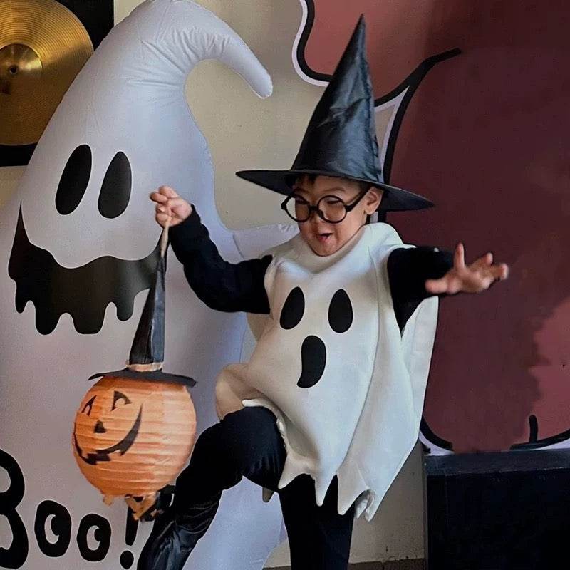 Adorable Kids Ghost Wizard Costume Set – Perfect for Boys & Girls - party X party