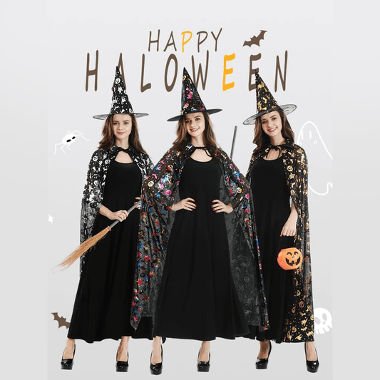 Elegant Witch Costume Set for Halloween & Cosplay Cloak + hat! - party X party