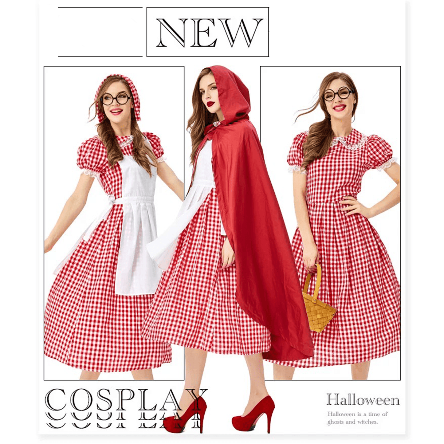 Little Red Riding Hood Adult Costume Set for Halloween Costume - party X party