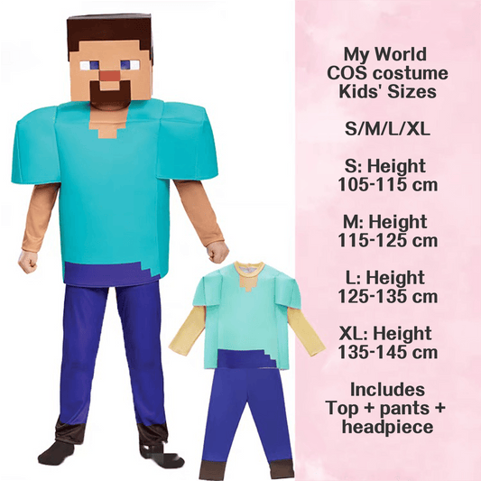 Steve Costume Minecraft Character Costumes – Bring the Game to Life for Halloween Costume! - party X party