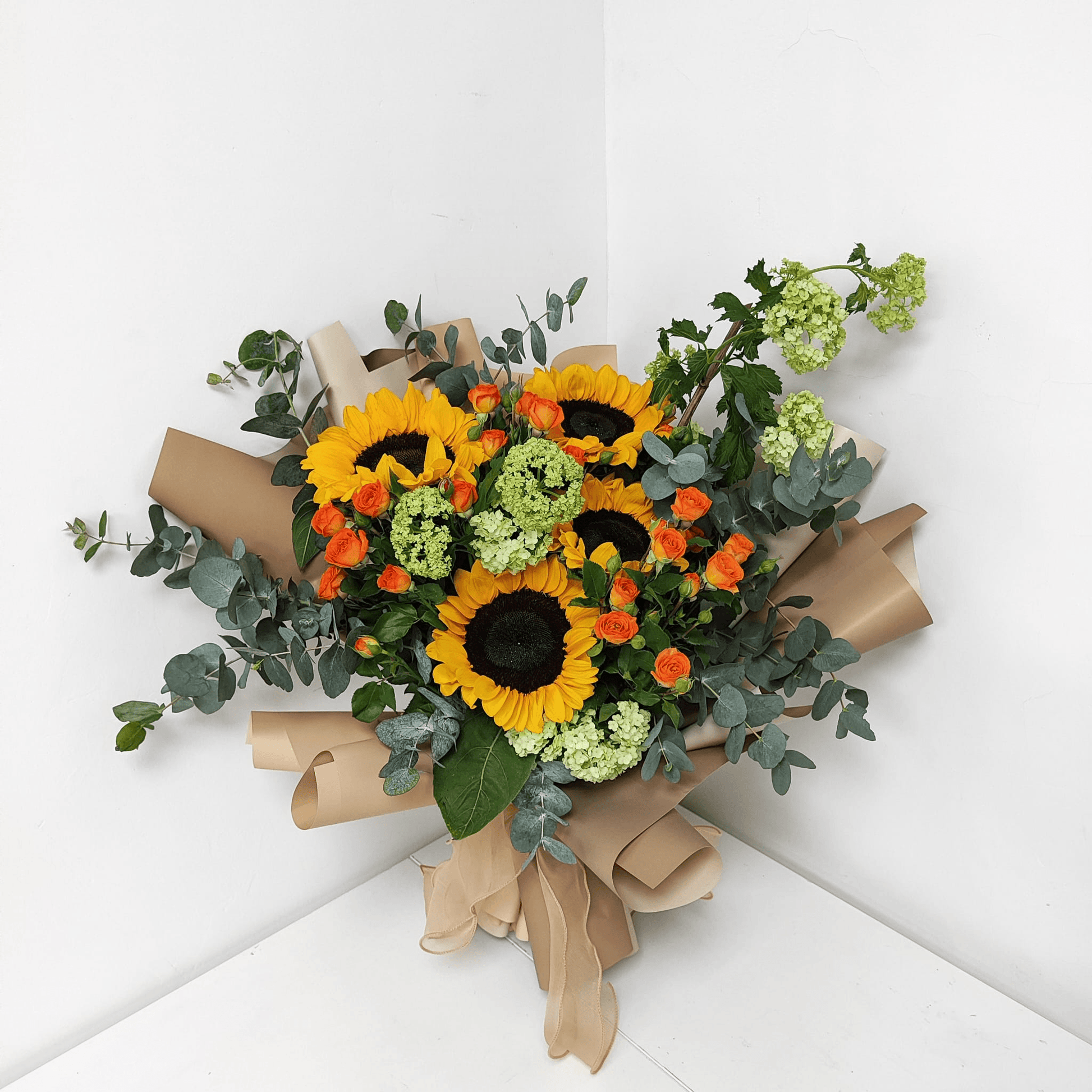 Sunflower bouquet scented rose bouquet Valentine's Day anniversary blessing gift birthday gift confession – F-315 - party X party