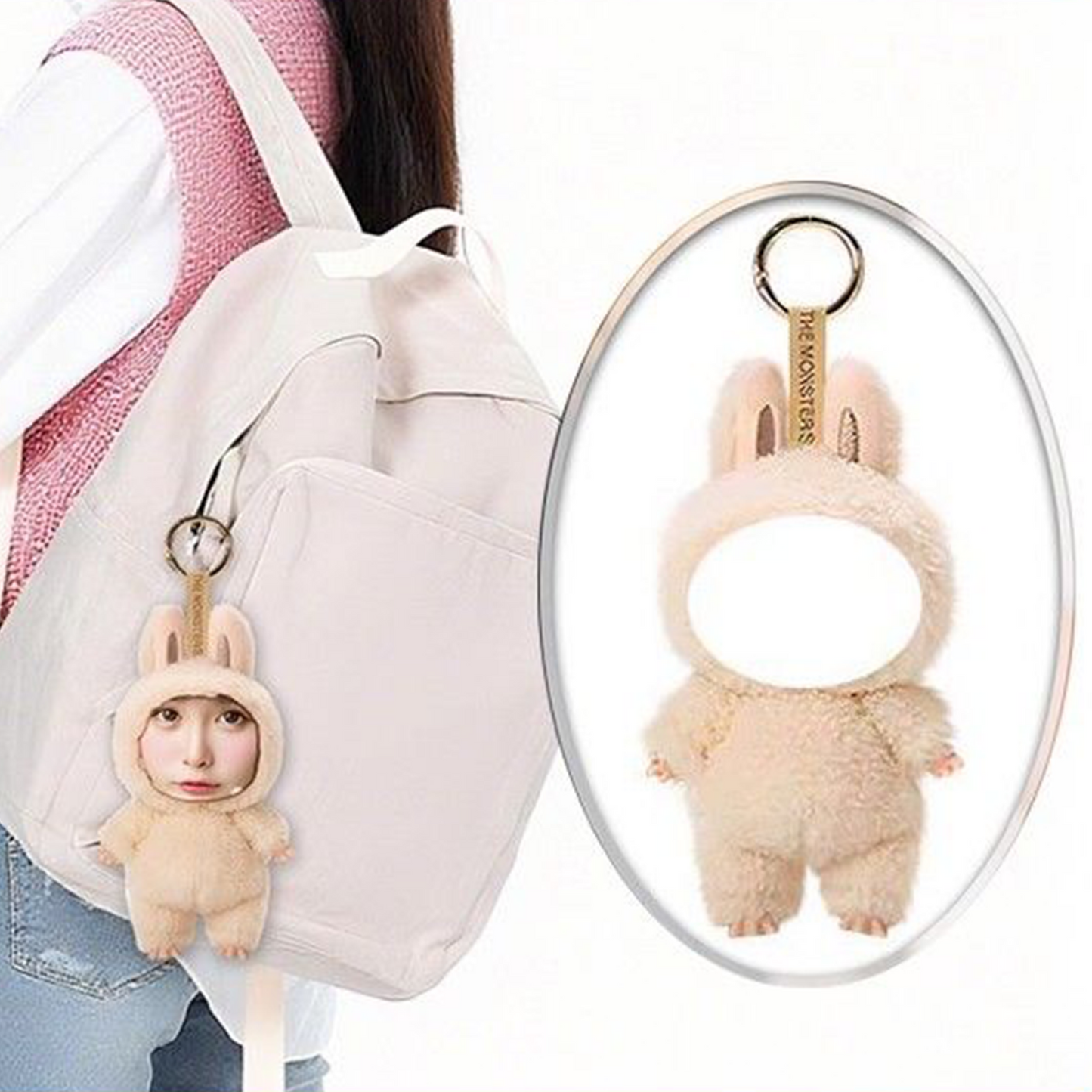 Couple's Photo Custom Human Face Doll Keychain (Bubbala/Creative Plush Toy), Gift for Boyfriend or Girlfriend's Birthday party X party