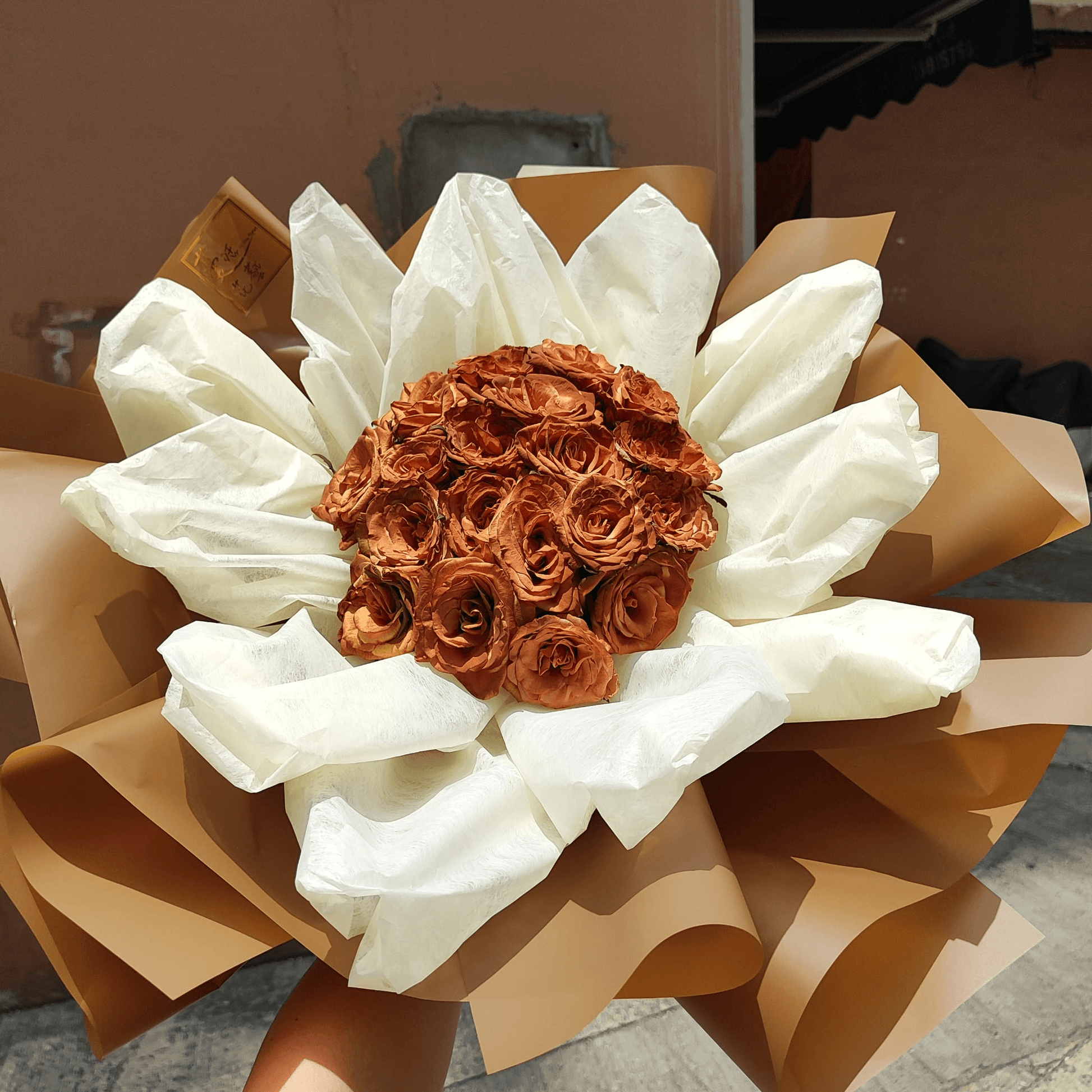 19 Brown Roses “Patience & Expectation” Bouquet– F-345 - party X party