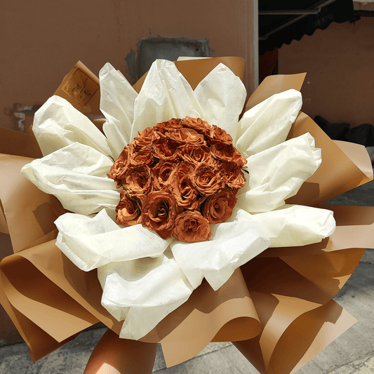 19 Brown Roses “Patience & Expectation” Bouquet– F-345 - party X party