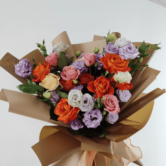 Multicolor Rose Bouquet Scented Rose Bouquet Proposal, Confession, Anniversary Gift – F-350 - party X party