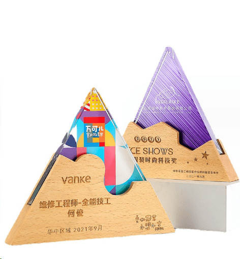Wooden Trophy, Creative Trophy, Customizable Color, Engravable – TR-770 - party X party