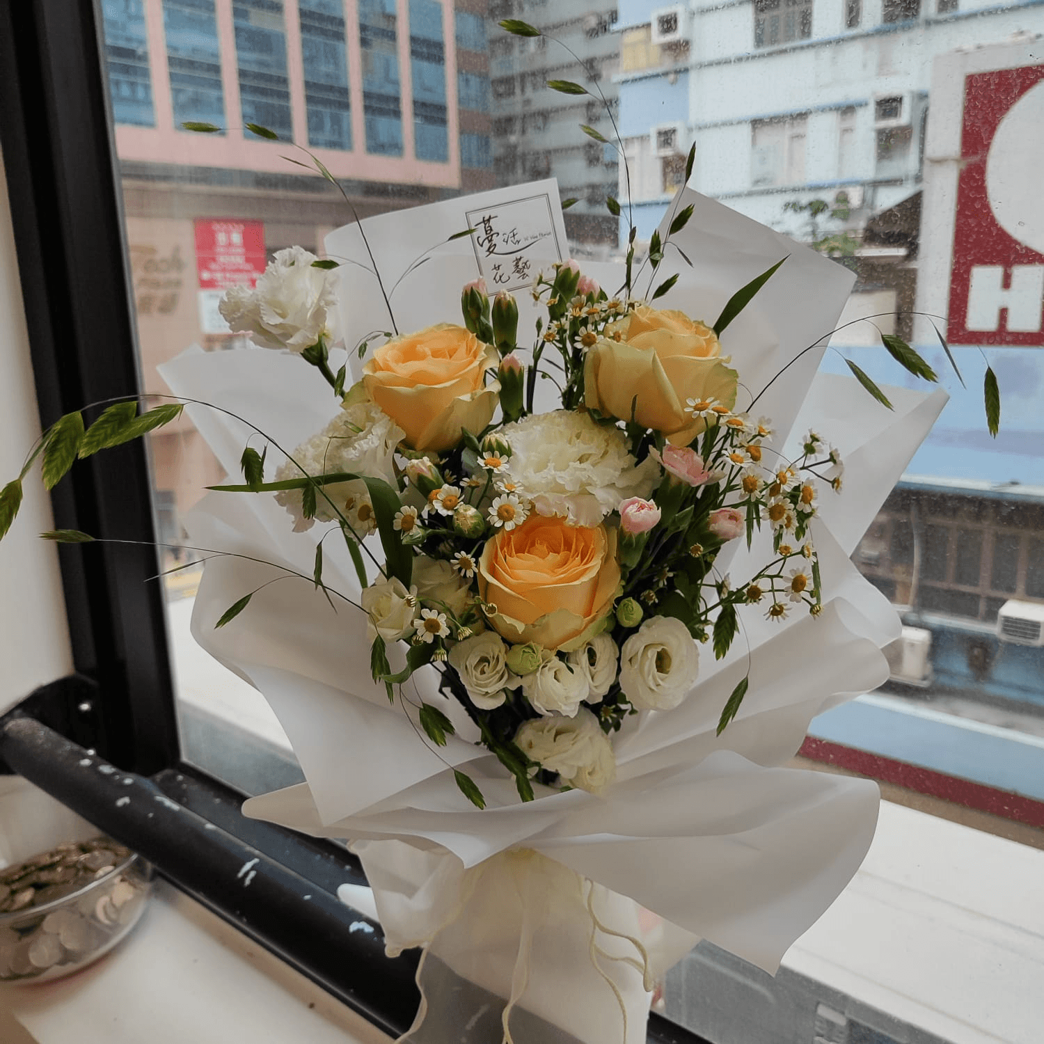 Small bouquet of flowers Champagne rose bouquet Proposal Graduation gift – F-365 - party X party