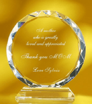 Crystal trophy, fixed size, changeable color – TR-400 - party X party