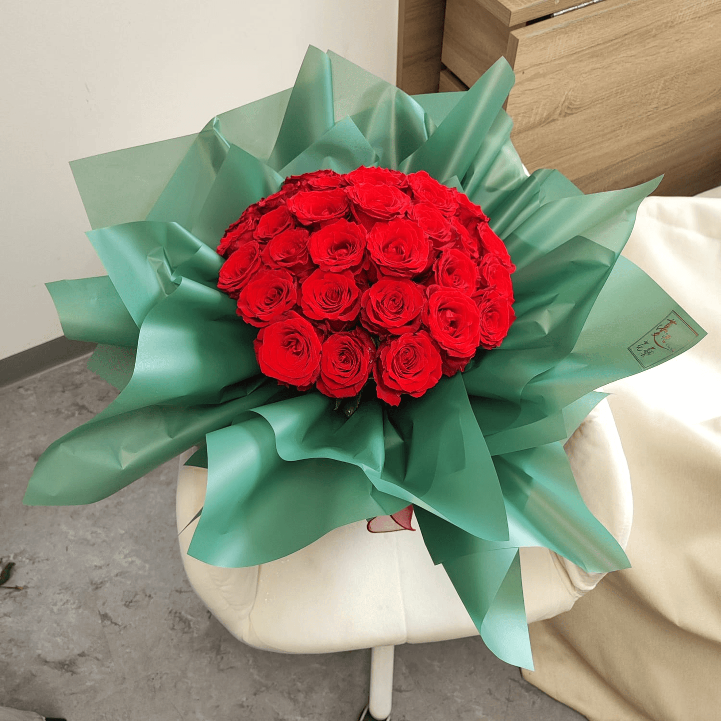 33 Red Roses “Three Lives Three Worlds” Bouquet – F-385 - party X party