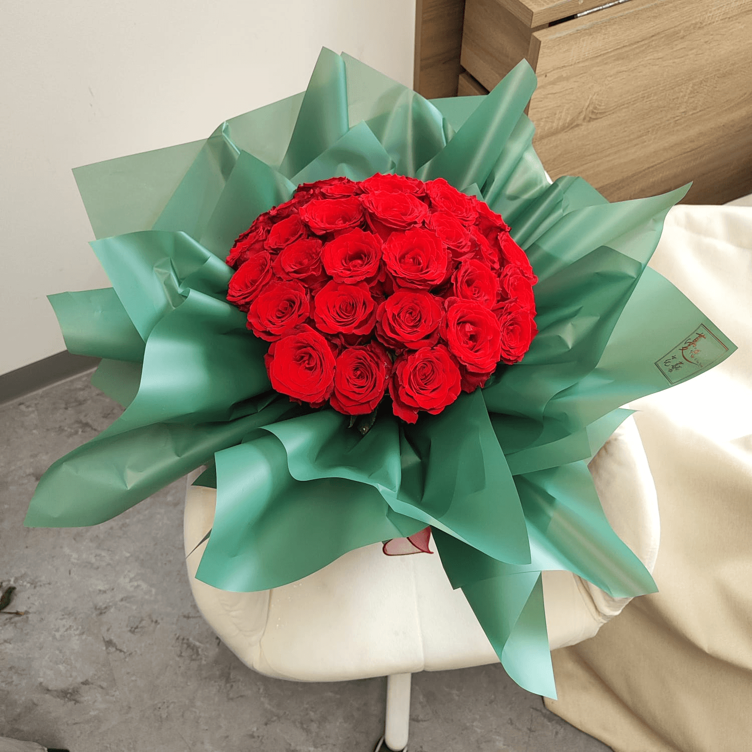 33 Red Roses “Three Lives Three Worlds” Bouquet – F-385 - party X party