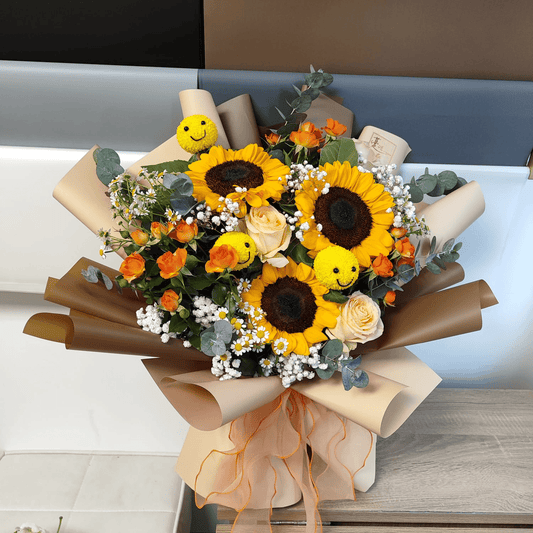 Sunflower Bouquet-Visiting Bouquet-Blessing Gift – F-395 - party X party