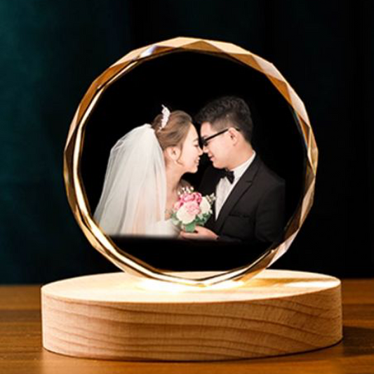Custom Photo Crystal Ball, Couple's Anniversary Commemorative Gift, Creative Music Box Night Light Ornament party X party