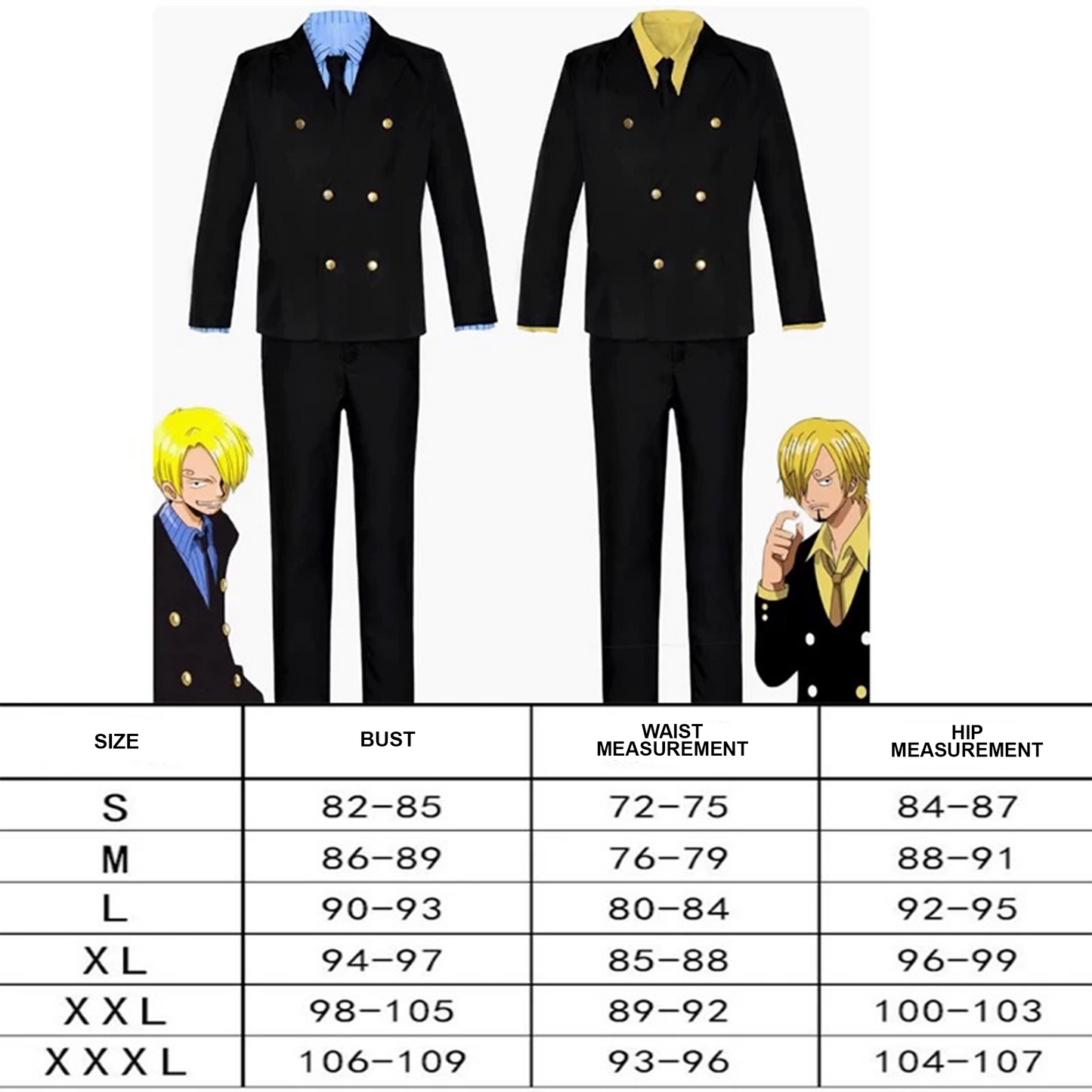 One Piece – Sanji Cosplay Anime Suit Men’s Costume 0023