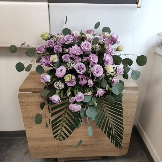 Purple bouquet purple rose bouquet wavy purple rose Valentine's Day bouquet – F-425 - party X party