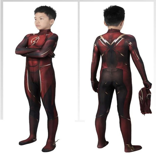 The Flash Injustice 2 The Flash Full Set Cosplay Costume with Helmet Movie-Style Tight Jumpsuit Outfit for Halloween & Comic Con – DC306 party X party