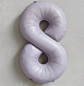 Cream Purple Number Balloon 40 Inch Party Decoration--B178 - party X party