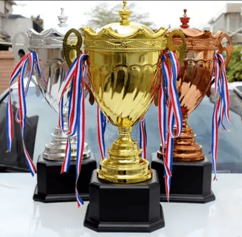 Engravable Metal Trophy | Creative Commemorative Award in Three Colors – TR-1640