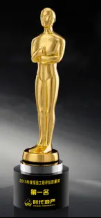 Metal Trophy Little Golden Man Trophy Creative Trophy Fixed Color Fixed Size Can Be Engraved – TR-1380