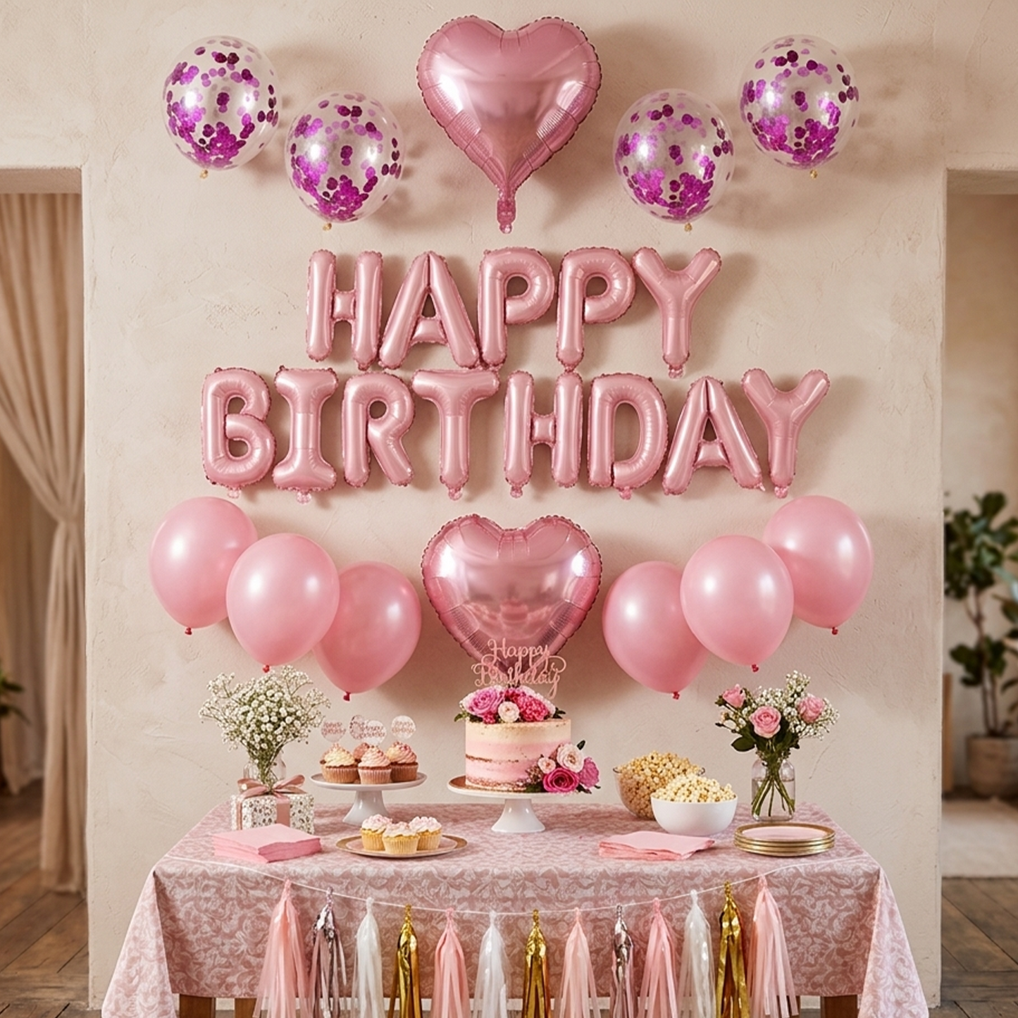 Birthday Heart Sequin Balloon Set - Celebrate in Style S055 party X party