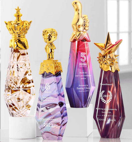 Crystal Trophy Creative Trophy Customizable Color – TR520 - party X party
