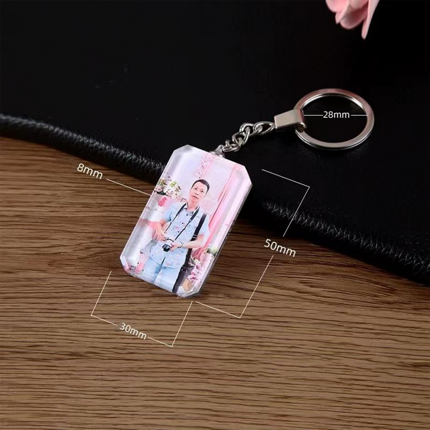 Double-Sided Photo/Pattern Custom Keychain, Creative Birthday Gift, Fashionable Charm, Gift for Boyfriend/Girlfriend party X party
