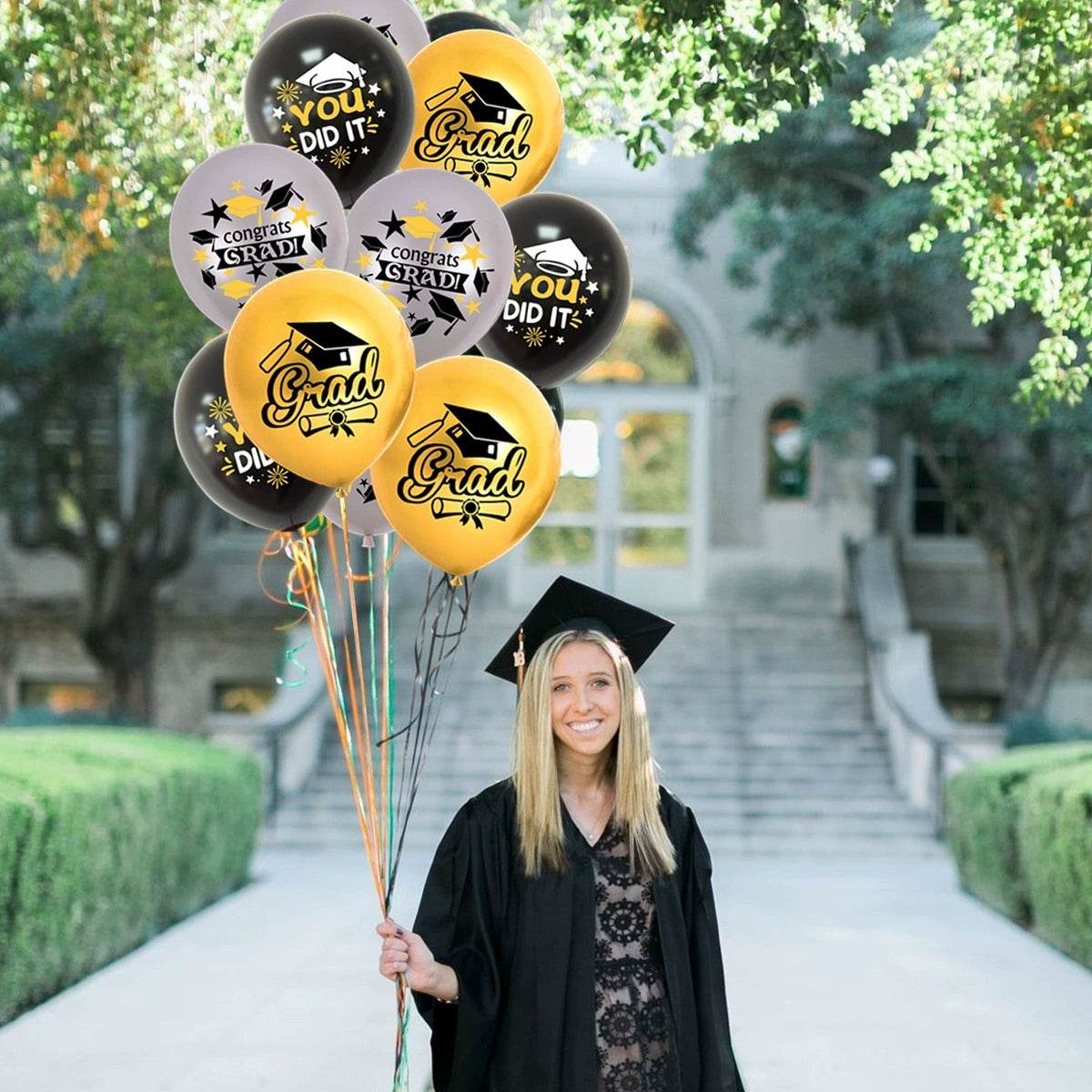 Graduation Season Theme 12-inch Printed Rubber Balloon Graduation Party Ceremony--B179 - party X party