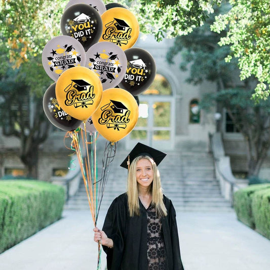 Graduation Season Theme 12-inch Printed Rubber Balloon Graduation Party Ceremony--B179 - party X party