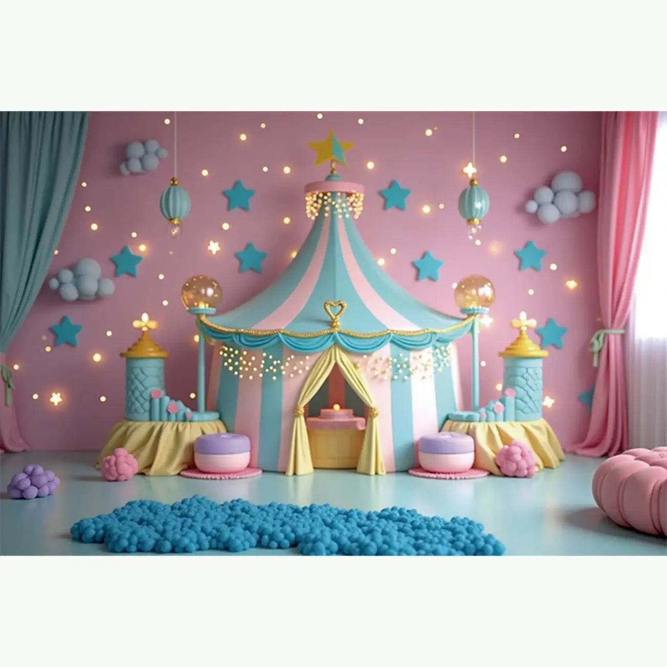 Custom Birthday Backdrop–TB-075 - party X party