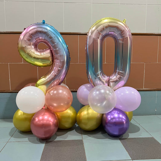 Numbers, cartoon balloon shape column (100CM)-MD001 - party X party