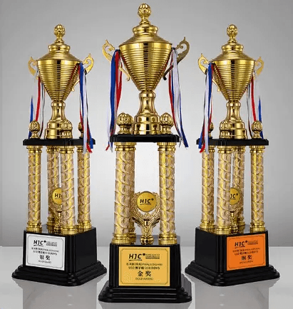 Engravable Metal Trophy | Creative Commemorative Award in Optional Sizes – TR-1475