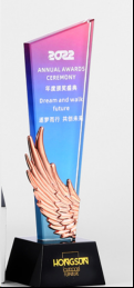 Crystal trophy Color trophy Customizable background color Three colors of wings available Metal wing trophy – TR-200