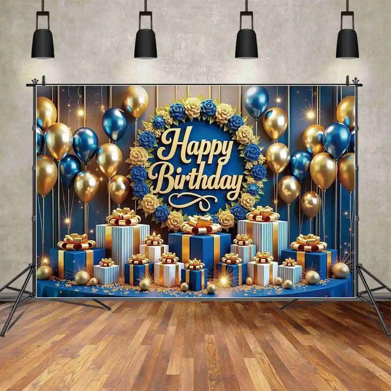 Personalized Birthday Backdrop – Multiple Sizes-TB‑081 - party X party