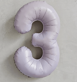 Cream Purple Number Balloon 40 Inch Party Decoration--B178 - party X party