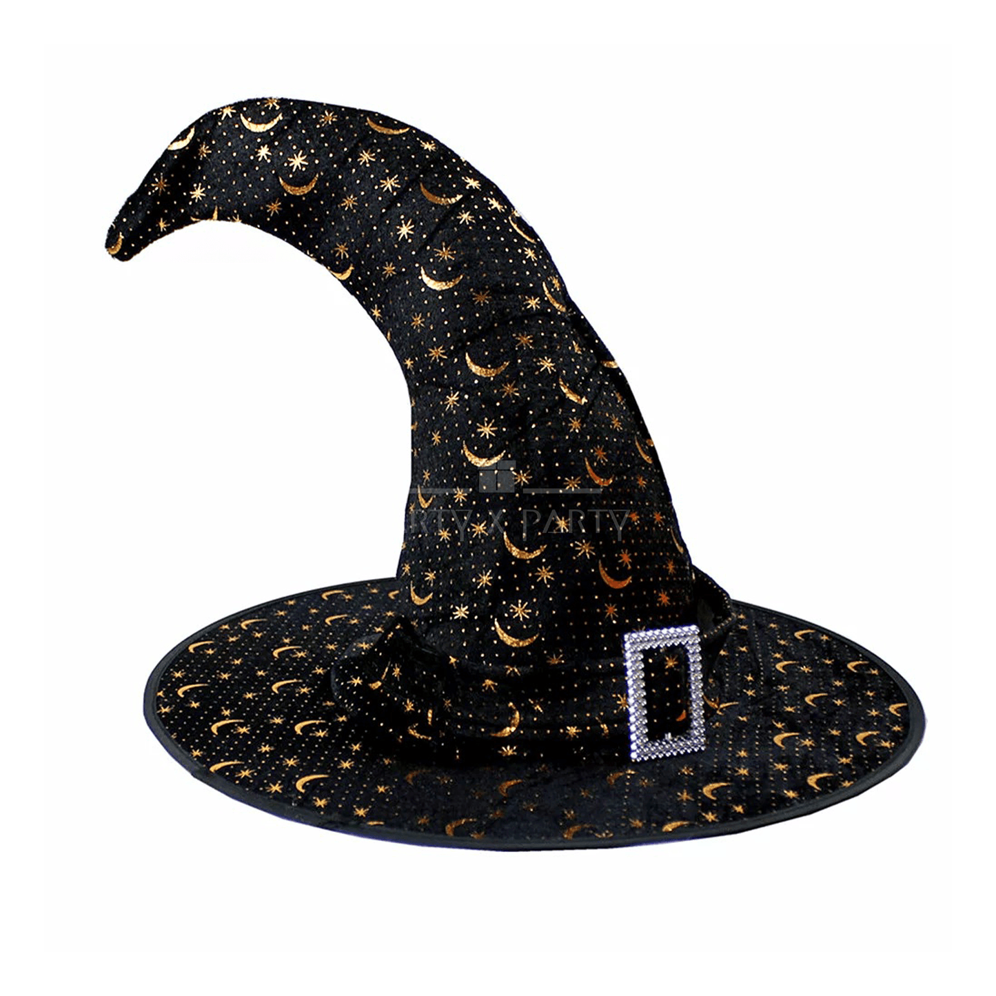 Halloween Witch Hat - Glitter Star Black Hat | Kids & Adults - party X party
