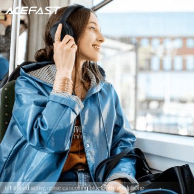 ACEFAST H1 Hybrid Active Noise Cancelling Bluetooth Headset – Black – LP-234 - party X party