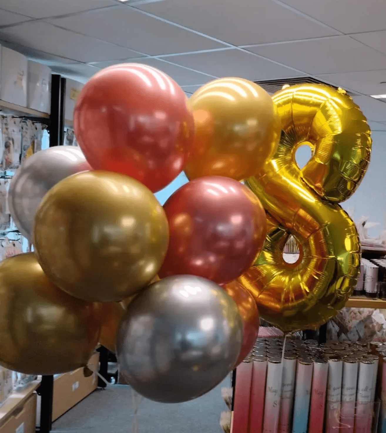 32-Inch Number Balloon + Balloon Bundle Set--B134-8 - party X party