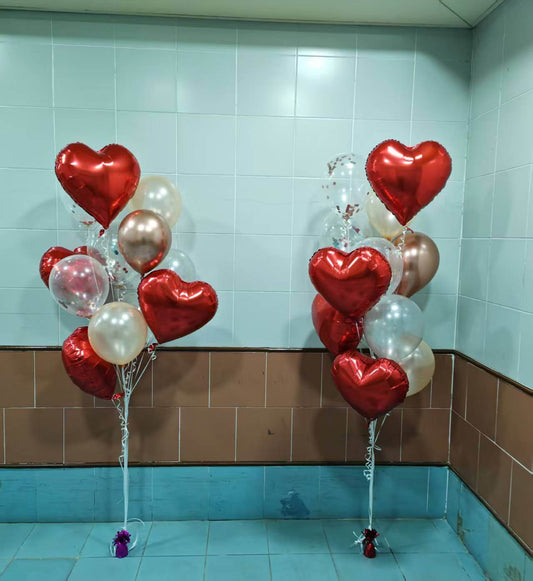 Heart Balloon Bundle – Rubber & Foil Balloons – Store Pickup/Van Delivery – B174 - party X party