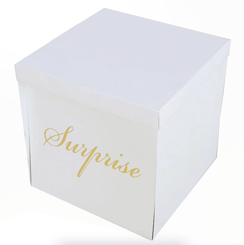 Surprise Balloon Gift Box (White) | Fun & Memorable Celebration Gift – B153-WH